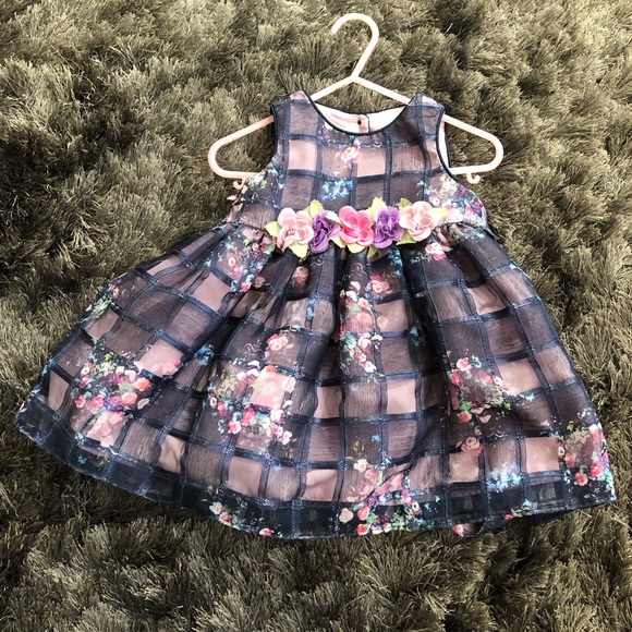 Blue and Pink Toddler Dress - Picture 2 of 4
